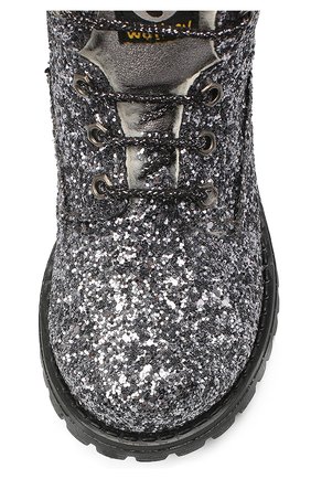 Детские кожаные ботинки с меховой отделкой WALKEY серого цвета, арт. Y1A4-40144-0416/25-29 | Фото 4 (Длина стельки: 16,6; Материал внешний: Кожа; Материал утеплителя: Натуральный мех; Региональные ограничения белый список (Axapta Mercury): RU)