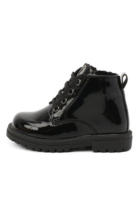 Детские кожаные ботинки WALKEY черного цвета, арт. Y1A5-41071-1152/19-24 | Фото 2 (Материал внутренний: Текстиль; Материал внешний: Кожа; Региональные ограничения белый список (Axapta Mercury): RU; Длина стельки: 13)