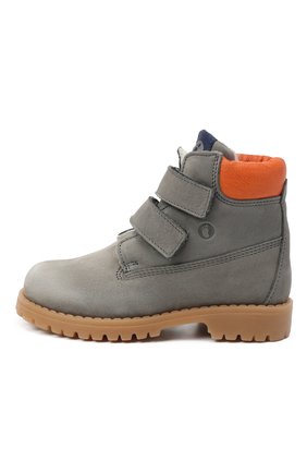 Детские кожаные ботинки WALKEY серого цвета по цене 8605 руб., арт. Y1B4-40015-0415/25-29 | Фото 2 Детские кожаные ботинки WALKEY серого цвета, арт. Y1B4-40015-0415/25-29 | Фото 2