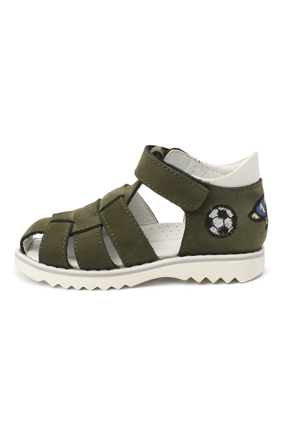 Детские кожаные сандалии WALKEY зеленого цвета, арт. Y1B4-40666-0121 | Фото 2 (Материал внутренний: Натуральная кожа; Региональные ограничения белый список (Axapta Mercury): RU)
