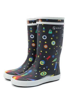Детские резиновые сапоги AIGLE синего цвета по цене 3995 руб., арт. 3826E3/L0LLY P0P FUN | Фото 1 Детские резиновые сапоги AIGLE синего цвета, арт. 3826E3/L0LLY P0P FUN | Фото 1