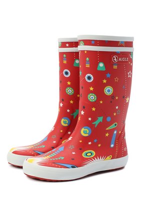 Детские резиновые сапоги AIGLE красного цвета по цене 3870 руб., арт. 3826F3/L0LLY P0P FUN | Фото 1 Детские резиновые сапоги AIGLE красного цвета, арт. 3826F3/L0LLY P0P FUN | Фото 1