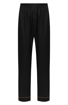 Мужские домашние брюки VERSACE черного цвета, арт. AUU11055/A225164 | Фото 1 (Длина (брюки, джинсы): Стандартные; Материал внешний: Шелк; Кросс-КТ: домашняя одежда; Мужское Кросс-КТ: Брюки-белье)