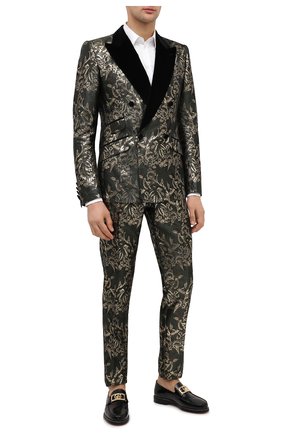 Мужской смокинг из шелка и хлопка DOLCE & GABBANA золотого цвета по цене 368500 руб., арт. GKDAMT/HJMHS | Фото 1 Мужской смокинг из шелка и хлопка DOLCE & GABBANA золотого цвета, арт. GKDAMT/HJMHS | Фото 1