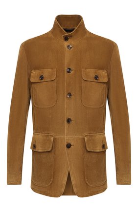 Мужская замшевая куртка TOM FORD темно-бежевого цвета по цене 799500 руб., арт. BV417/TFL651 | Фото 1 Мужская замшевая куртка TOM FORD темно-бежевого цвета, арт. BV417/TFL651 | Фото 1 (Материал подклада: Купро; Рукава: Длинные; Мужское Кросс-КТ: Верхняя одежда, Кожа и замша; Стили: Кэжуэл; Кросс-КТ: Куртка; Длина (верхняя одежда): До середины бедра; Материал внешний: Замша, Натуральная кожа; Региональные ограничения белый список (Axapta Mercury): RU)