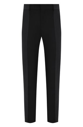Мужские шерстяные брюки ALEXANDER MCQUEEN темно-серого цвета, арт. 619179/QPU12 | Фото 1 (Материал подклада: Купро; Длина (брюки, джинсы): Стандартные; Материал внешний: Шерсть; Случай: Формальный; Стили: Классический)