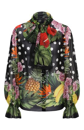 Женская шелковая блузка DOLCE & GABBANA разноцветного цвета по цене 83400 руб., арт. F5M81T/FI1W0 | Фото 1 Женская шелковая блузка DOLCE & GABBANA разноцветного цвета, арт. F5M81T/FI1W0 | Фото 1