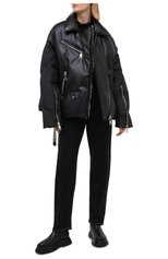 Женская пуховая куртка KHRISJOY черного цвета, арт. BFMW041/PU | Фото 2 (Кросс-КТ: Куртка, Пуховик; Рукава: Длинные; Женское Кросс-КТ: Пуховик-куртка; Материал внешний: Синтетический материал; Материал подклада: Синтетический материал; Длина (верхняя одежда): Короткие; Материал утеплителя: Пух и перо)