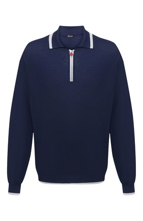 Мужское поло из кашемира и шелка KITON темно-синего цвета по цене 223000 руб., арт. UK1185/4XL-8XL | Фото 1 Мужское поло из кашемира и шелка KITON темно-синего цвета, арт. UK1185/4XL-8XL | Фото 1