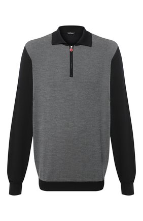 Мужское поло из кашемира и шелка KITON черного цвета по цене 236000 руб., арт. UK1106/4XL-8XL | Фото 1 Мужское поло из кашемира и шелка KITON черного цвета, арт. UK1106/4XL-8XL | Фото 1