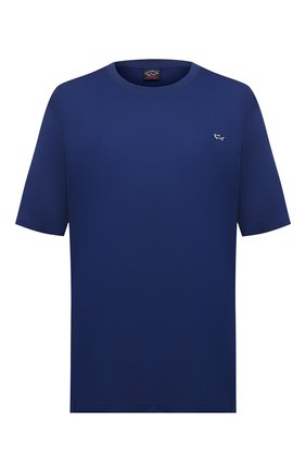 Мужская хлопковая футболка PAUL&SHARK синего цвета по цене 13050 руб., арт. C0P1092/C00/3XL-6XL | Фото 1 Мужская хлопковая футболка PAUL&SHARK синего цвета, арт. C0P1092/C00/3XL-6XL | Фото 1