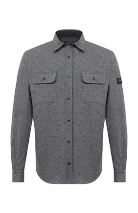 Мужская шерстяная рубашка PAUL&SHARK серого цвета по цене 29550 руб., арт. I20P30910S/AYX | Фото 1 Мужская шерстяная рубашка PAUL&SHARK серого цвета, арт. I20P30910S/AYX | Фото 1