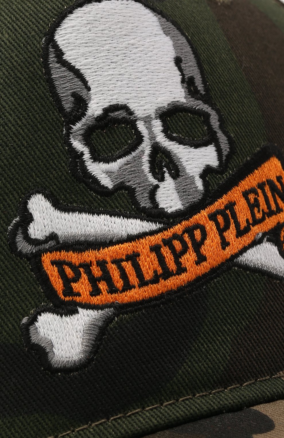 Мужской хлопковая бейсболка PHILIPP PLEIN хаки цвета по цене 20670 руб., арт. F20A UAC0046 PTE003N | Фото 3 Мужской хлопковая бейсболка PHILIPP PLEIN хаки цвета, арт. F20A UAC0046 PTE003N | Фото 3