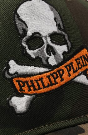 Мужской хлопковая бейсболка PHILIPP PLEIN хаки цвета по цене 20670 руб., арт. F20A UAC0046 PTE003N | Фото 3 Мужской хлопковая бейсболка PHILIPP PLEIN хаки цвета, арт. F20A UAC0046 PTE003N | Фото 3