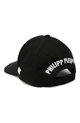 Мужской хлопковая бейсболка PHILIPP PLEIN черно-белого цвета по цене 23490 руб., арт. F20A UAC0039 PTE003N | Фото 2 Мужской хлопковая бейсболка PHILIPP PLEIN черно-белого цвета, арт. F20A UAC0039 PTE003N | Фото 2