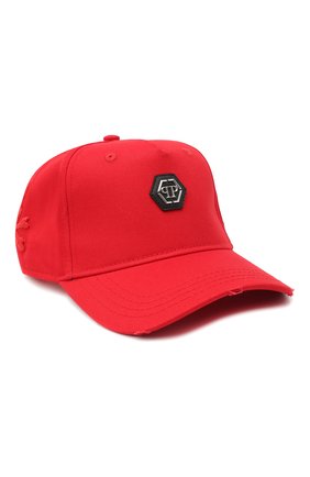 Мужской хлопковая бейсболка PHILIPP PLEIN красного цвета по цене 20670 руб., арт. F20A UAC0049 PTE003N | Фото 1 Мужской хлопковая бейсболка PHILIPP PLEIN красного цвета, арт. F20A UAC0049 PTE003N | Фото 1