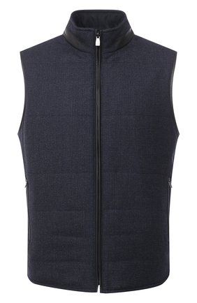 Мужской утепленный жилет CORNELIANI темно-синего цвета по цене 73800 руб., арт. 86C516-0812404/00 | Фото 1 Мужской утепленный жилет CORNELIANI темно-синего цвета, арт. 86C516-0812404/00 | Фото 1