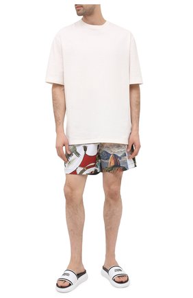 Мужские шлепанцы ALEXANDER MCQUEEN черно-белого цвета по цене 29950 руб., арт. 627188/W4N40 | Фото 2 Мужские шлепанцы ALEXANDER MCQUEEN черно-белого цвета, арт. 627188/W4N40 | Фото 2 (Материал внутренний: Натуральная кожа; Материал внешний: Экокожа)