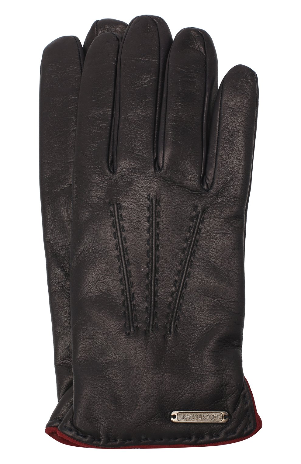 Мужские кожаные перчатки CORNELIANI синего цвета, арт. 86Q338-0820575/00 | Фото 1