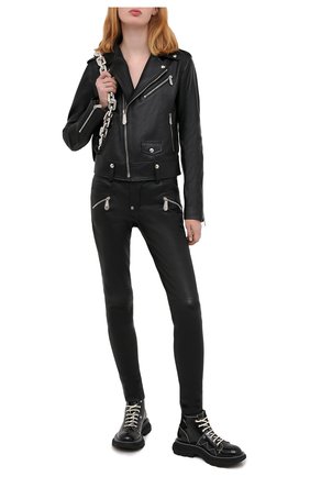 Женские кожаные брюки PHILIPP PLEIN черного цвета по цене 156390 руб., арт. F20C WLT0080 PLE010N | Фото 2 Женские кожаные брюки PHILIPP PLEIN черного цвета, арт. F20C WLT0080 PLE010N | Фото 2