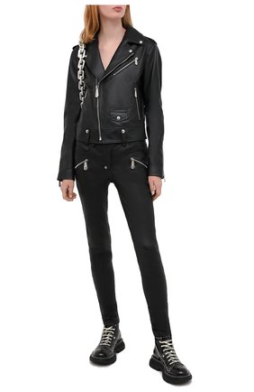 Женская кожаная куртка PHILIPP PLEIN черного цвета по цене 208590 руб., арт. F20C WLB0750 PLE010N | Фото 2 Женская кожаная куртка PHILIPP PLEIN черного цвета, арт. F20C WLB0750 PLE010N | Фото 2