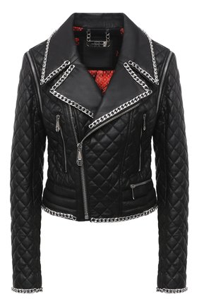 Женская кожаная куртка PHILIPP PLEIN черного цвета по цене 469800 руб., арт. F20C WLB0766 PLE010N | Фото 1 Женская кожаная куртка PHILIPP PLEIN черного цвета, арт. F20C WLB0766 PLE010N | Фото 1