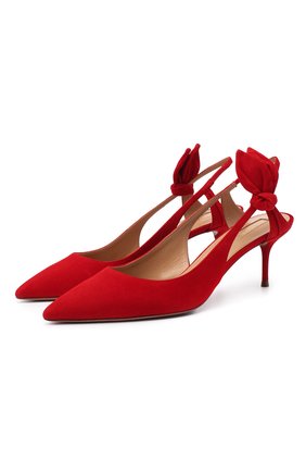 Женская замшевые туфли drew 60 AQUAZZURA красного цвета по цене 49950 руб., арт. DRWMIDP0-SUE-F00 | Фото 1 Женская замшевые туфли drew 60 AQUAZZURA красного цвета, арт. DRWMIDP0-SUE-F00 | Фото 1