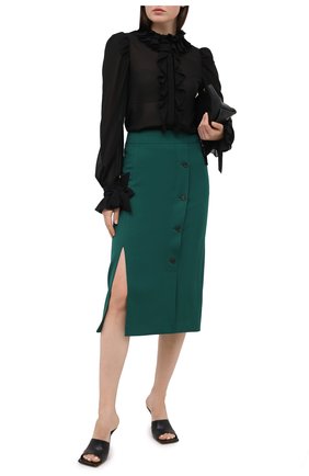 Женская юбка VICTORIA, VICTORIA BECKHAM зеленого цвета по цене 26750 руб., арт. 2420WSK001785A | Фото 2 Женская юбка VICTORIA, VICTORIA BECKHAM зеленого цвета, арт. 2420WSK001785A | Фото 2