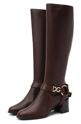 Женские кожаные сапоги DOLCE & GABBANA коричневого цвета по цене 147000 руб., арт. CU0680/AW673 | Фото 1 Женские кожаные сапоги DOLCE & GABBANA коричневого цвета, арт. CU0680/AW673 | Фото 1
