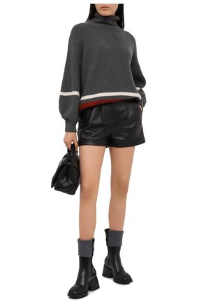 Женские резиновые ботинки betty CHLOÉ черного цвета по цене 41200 руб., арт. CHC20W397N5 | Фото 2 Женские резиновые ботинки betty CHLOÉ черного цвета, арт. CHC20W397N5 | Фото 2