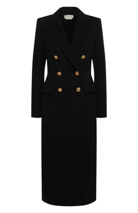 Женское шерстяное пальто ALEXANDER MCQUEEN черного цвета по цене 367500 руб., арт. 636714/QKAAC | Фото 1 Женское шерстяное пальто ALEXANDER MCQUEEN черного цвета, арт. 636714/QKAAC | Фото 1