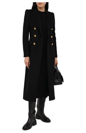 Женское шерстяное пальто ALEXANDER MCQUEEN черного цвета по цене 367500 руб., арт. 636714/QKAAC | Фото 2 Женское шерстяное пальто ALEXANDER MCQUEEN черного цвета, арт. 636714/QKAAC | Фото 2