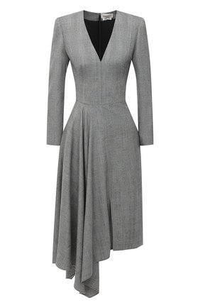 Женское шерстяное платье ALEXANDER MCQUEEN серого цвета по цене 188500 руб., арт. 626221/QJABH | Фото 1 Женское шерстяное платье ALEXANDER MCQUEEN серого цвета, арт. 626221/QJABH | Фото 1