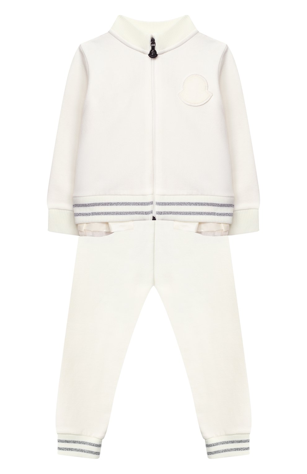 Детский комплект из толстовки и брюк MONCLER белого цвета, арт. F2-951-8M727-10-809EH | Фото 1