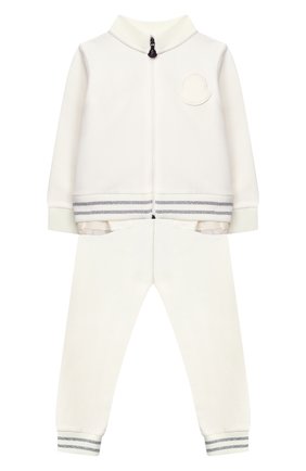 Детский комплект из толстовки и брюк MONCLER белого цвета по цене 26300 руб., арт. F2-951-8M727-10-809EH | Фото 1 Детский комплект из толстовки и брюк MONCLER белого цвета, арт. F2-951-8M727-10-809EH | Фото 1