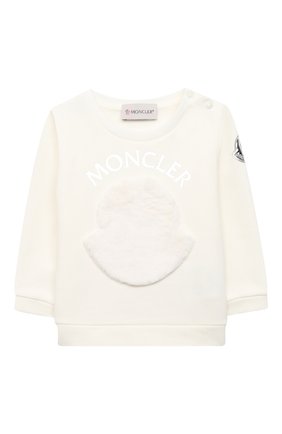 Детский комплект из свитшота и брюк MONCLER белого цвета по цене 20000 руб., арт. F2-951-8M734-10-809EH | Фото 2 Детский комплект из свитшота и брюк MONCLER белого цвета, арт. F2-951-8M734-10-809EH | Фото 2