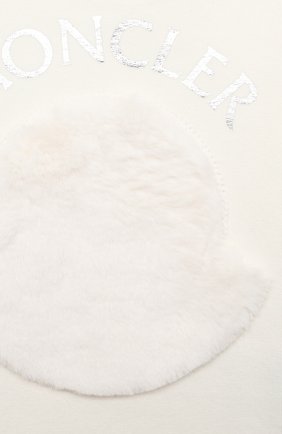 Детский комплект из свитшота и брюк MONCLER белого цвета по цене 20000 руб., арт. F2-951-8M734-10-809EH | Фото 6 Детский комплект из свитшота и брюк MONCLER белого цвета, арт. F2-951-8M734-10-809EH | Фото 6
