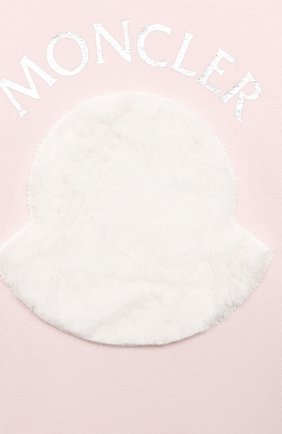 Детский комплект из свитшота и брюк MONCLER светло-розового цвета по цене 20000 руб., арт. F2-951-8M734-10-809EH | Фото 6 Детский комплект из свитшота и брюк MONCLER светло-розового цвета, арт. F2-951-8M734-10-809EH | Фото 6
