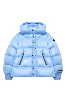 Детского пуховая куртка MONCLER голубого цвета по цене 48200 руб., арт. F2-954-1A534-10-68950/8-10A | Фото 1 Детского пуховая куртка MONCLER голубого цвета, арт. F2-954-1A534-10-68950/8-10A | Фото 1