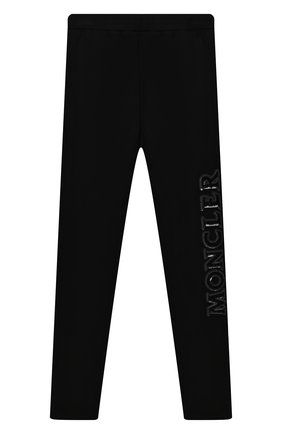 Детские леггинсы MONCLER черного цвета по цене 19100 руб., арт. F2-954-8H721-10-829F4/12-14A | Фото 1 Детские леггинсы MONCLER черного цвета, арт. F2-954-8H721-10-829F4/12-14A | Фото 1