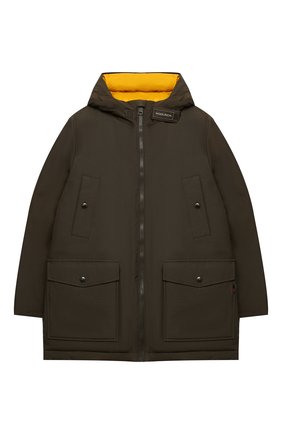 Детский пуховая парка WOOLRICH темно-зеленого цвета по цене 35250 руб., арт. CFWK0U0125MR/UT0641 | Фото 1 Детский пуховая парка WOOLRICH темно-зеленого цвета, арт. CFWK0U0125MR/UT0641 | Фото 1