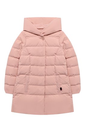 Детское пуховое пальто WOOLRICH розового цвета по цене 27500 руб., арт. CFWK0U0106FR/UT0573/8-16 | Фото 1 Детское пуховое пальто WOOLRICH розового цвета, арт. CFWK0U0106FR/UT0573/8-16 | Фото 1