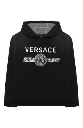 Детского комплект из худи и брюк VERSACE серого цвета по цене 38500 руб., арт. YD000293/A236454/8A-14A | Фото 2 Детского комплект из худи и брюк VERSACE серого цвета, арт. YD000293/A236454/8A-14A | Фото 2