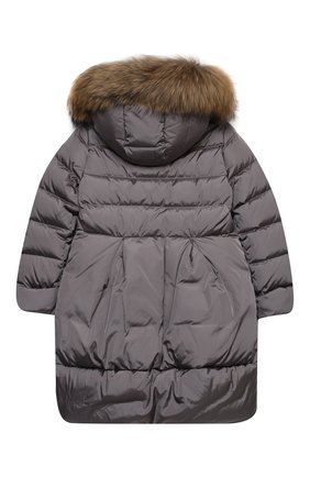 Детское пуховое пальто IL GUFO серого цвета по цене 49950 руб., арт. A20GP260N0031/10A-12A | Фото 2 Детское пуховое пальто IL GUFO серого цвета, арт. A20GP260N0031/10A-12A | Фото 2