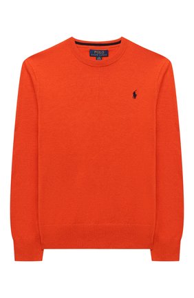Детский хлопковый пуловер POLO RALPH LAUREN оранжевого цвета по цене 8370 руб., арт. 323799887 | Фото 1 Детский хлопковый пуловер POLO RALPH LAUREN оранжевого цвета, арт. 323799887 | Фото 1
