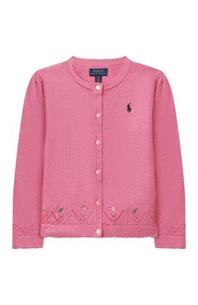 Детский хлопковый кардиган POLO RALPH LAUREN розового цвета по цене 9315 руб., арт. 311799809 | Фото 1 Детский хлопковый кардиган POLO RALPH LAUREN розового цвета, арт. 311799809 | Фото 1