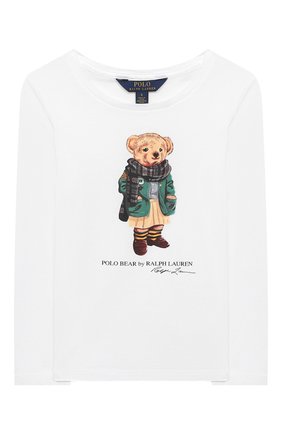 Детская хлопковый лонгслив POLO RALPH LAUREN белого цвета по цене 3950 руб., арт. 312809578 | Фото 1 Детская хлопковый лонгслив POLO RALPH LAUREN белого цвета, арт. 312809578 | Фото 1
