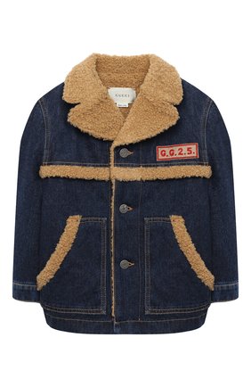 Детского джинсовая куртка GUCCI темно-синего цвета по цене 73900 руб., арт. 615363/XDBAM | Фото 1 Детского джинсовая куртка GUCCI темно-синего цвета, арт. 615363/XDBAM | Фото 1