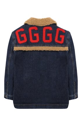 Детского джинсовая куртка GUCCI темно-синего цвета по цене 73900 руб., арт. 615363/XDBAM | Фото 2 Детского джинсовая куртка GUCCI темно-синего цвета, арт. 615363/XDBAM | Фото 2