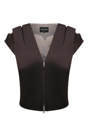 Женский жилет GIORGIO ARMANI коричневого цвета по цене 224000 руб., арт. 0SHGG0GJ/T01QB | Фото 1 Женский жилет GIORGIO ARMANI коричневого цвета, арт. 0SHGG0GJ/T01QB | Фото 1